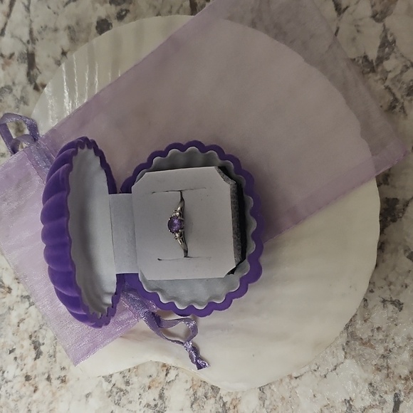 Color Changing Alexandrite Sterling Silver Ring - Picture 8 of 12